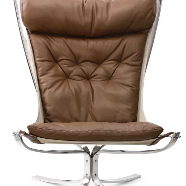 Seagull Chair Large Version Vatne Design Leather Swivel Lounge Chair With Metal Frame