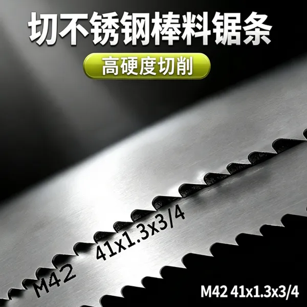 Hongshengjie Dual-Metal Belt Saw Blade 5860×41 mm – Wear-resistant for Cutting Stainless Steel Bars