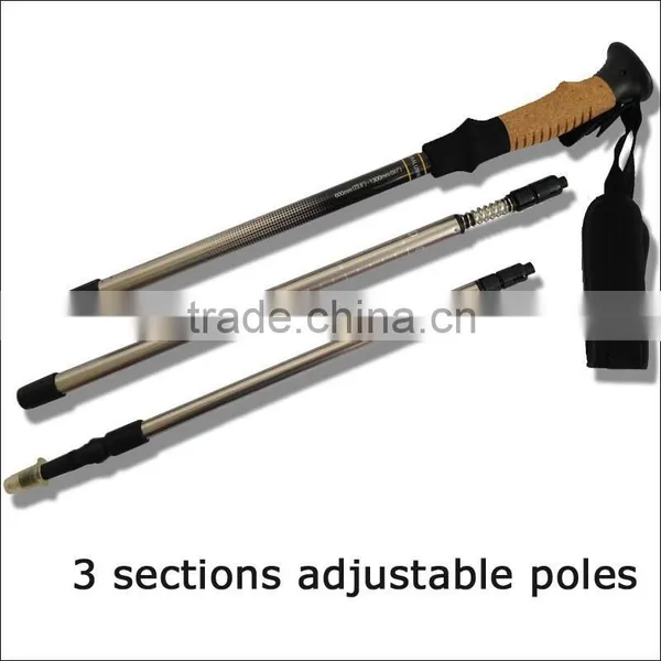 300G Duralumin 7075 Inner Lock System 3 Shaft Heating Print Trekking Pole photo-2