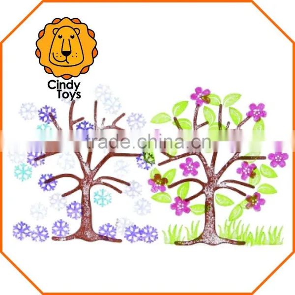 Wooden Rubber Stamp Apple Tree 7 Pcs for Kids photo-2