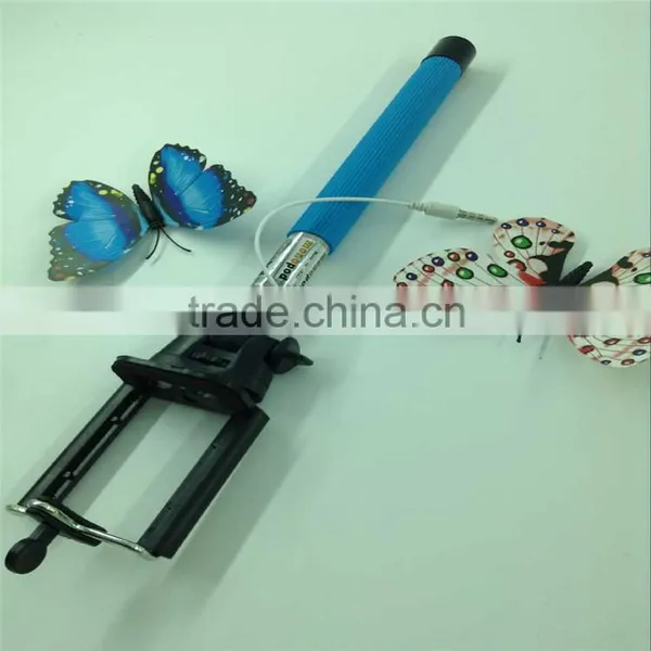Hot Sale Guangzhou Factory Wired Wholesale Selfie Stick Fashion New Design Mini Monopod Selfie Stick for 2016 photo-2