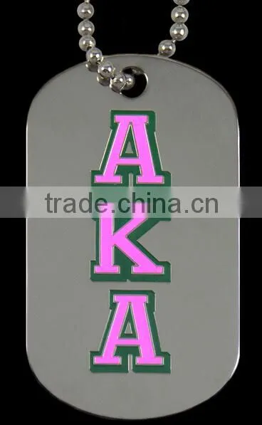 AKA Greek Double Sided Alpha Kappaa Alpha Sorority Custom Dog Tags Logo Jewelry Necklace photo-4
