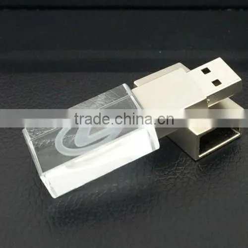 China Bulk 1gb Usb Flash Drives Crystal Led Usb photo-3