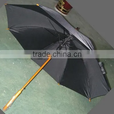 Auto Open Wooden Shaft Umbrella