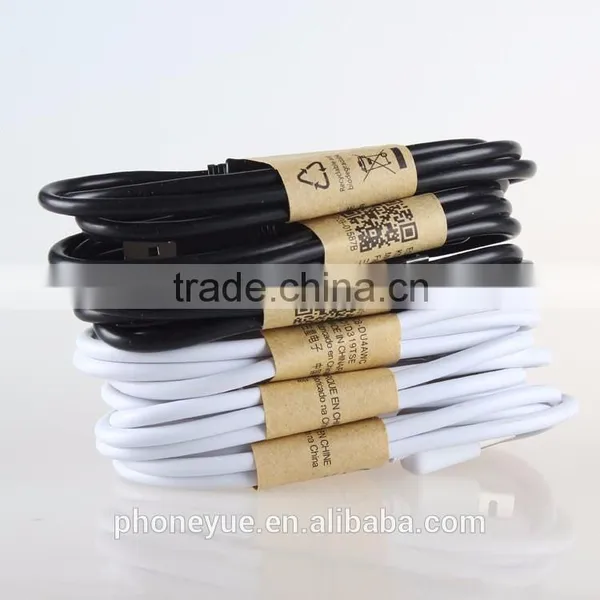 White and Black Color 1m 22awg Charging Cable Micro to Usb 2.0 Cable With Logo