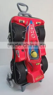 High Quality Car Model Child Boy School Trolley Bag photo-4