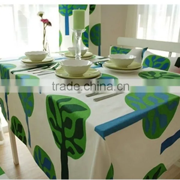 Printing Green Tree Pattern 100% Cotton Canvas Printed Fabric for Curtain photo-2