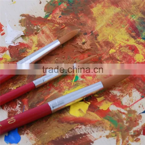 Wholesale China 3Pcs Fine Nylon Hair Wooden Handle Art Paint Brush Manufactures photo-4