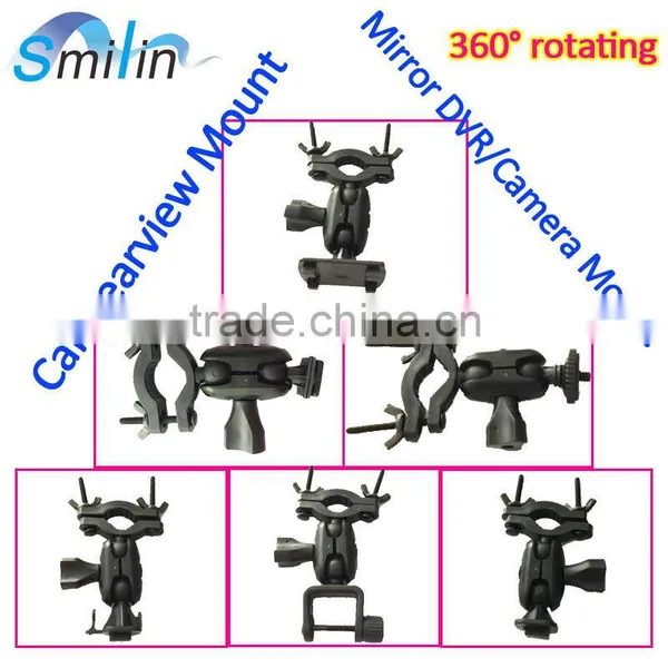 360 Swivel Car Rearview Mirror Mounting Bracket Bike Camera Mount Holder for Dvr F900 F500 LS300W GS1000 5E5 photo-2