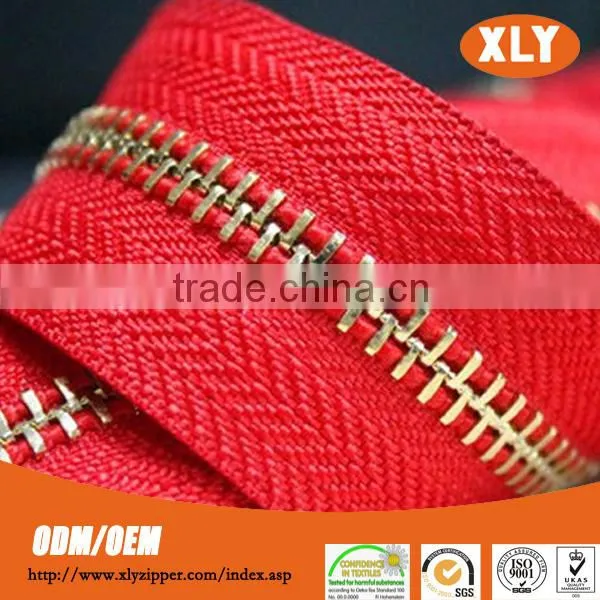 Manufacture Zipper Wholesale Fancy Design Custom Gold Metal Zipper photo-2