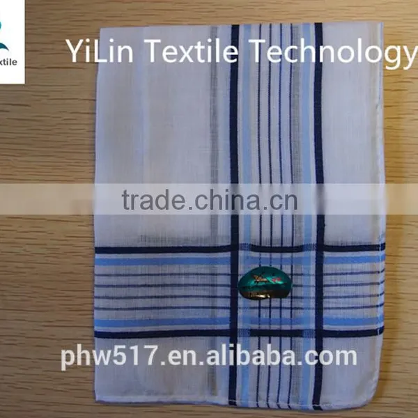 NO-33 100% Cotton Handkerchiefs White Center Handkerchief