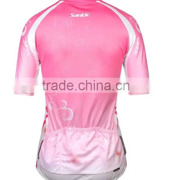 Santic Summer New Style Women Sublimation Cycling Wear Set With Padded Compression Shorts and Anti-UV photo-2