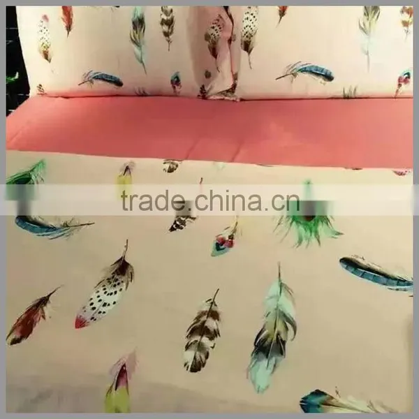 Best Sellers Reactive Printed Bedding Sets /feather Print Duvet Cover and Pillow Covers photo-3