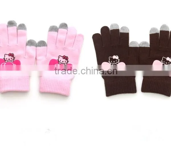 Best Gift for Christmas For Lovers Lovely Cartoon Patterns Touch Screen Gloves photo-6