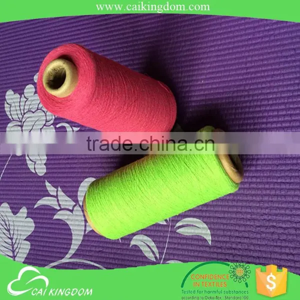 Solid Color Dyed Spinning Conical Cone Recycled Cotton Viscose Sock Yarn photo-2