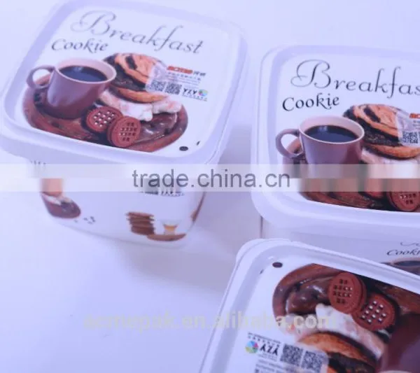 48oz IML Biscuits Ice Cream Cheese Box With Lid photo-6