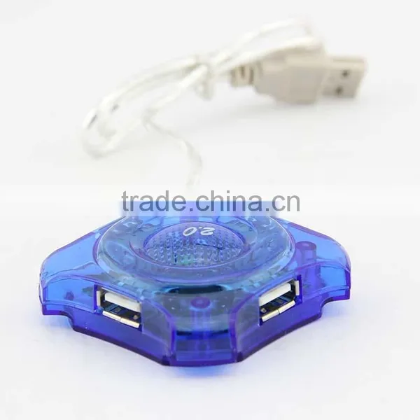 Transparent Plum Design USB 4 Ports Usb 2.0 Hub for Promotions Business Gifts photo-4