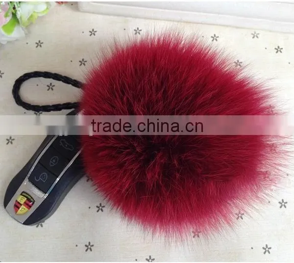 2016 Fashion Colorful Fox Fur Pom Pom Keychain photo-5