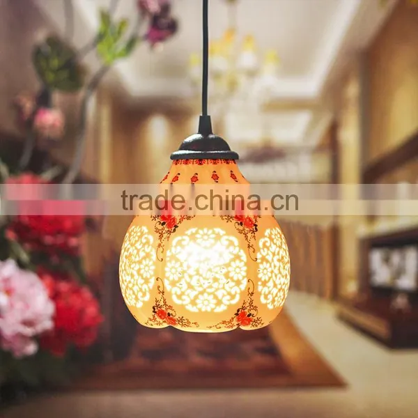 Jingdezhen Hollow Pastel Led Living Room Furniture Pendant Lights photo-4