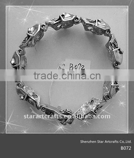 2012 Spring Hot Sale Stainless Steel Skull Bracelet for Men B072