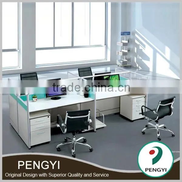 Newest design cheap four people workstation furniture,factory computer workstation furniture