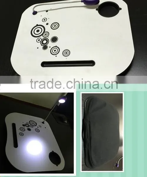 Deluxe Portable Laptop Table With LED Lights