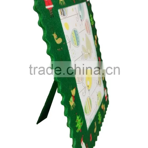 Green Xmas/Christmas Felt Printed Photo Frames for Children photo-2