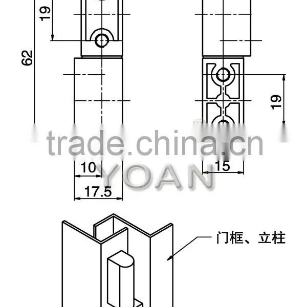 Black Painting Coated Zinc Die-casting Door Hinge photo-2