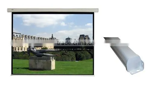 60-200'' Motorized Projection Screen for Home Business Presentation Aluminum Frame PVC Material photo-2