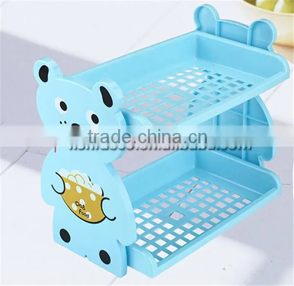 Cartoon Modeling Double-deck Storage Rack Shelves photo-3