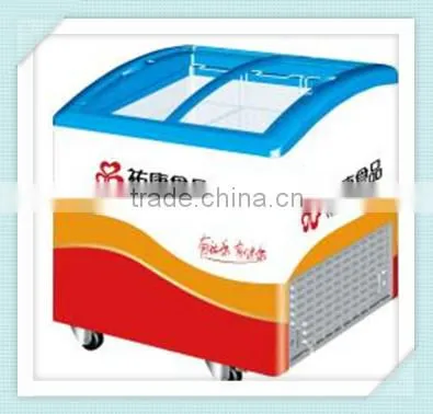 235L Curved Double Door Ice Cream Showcase Freezer photo-3