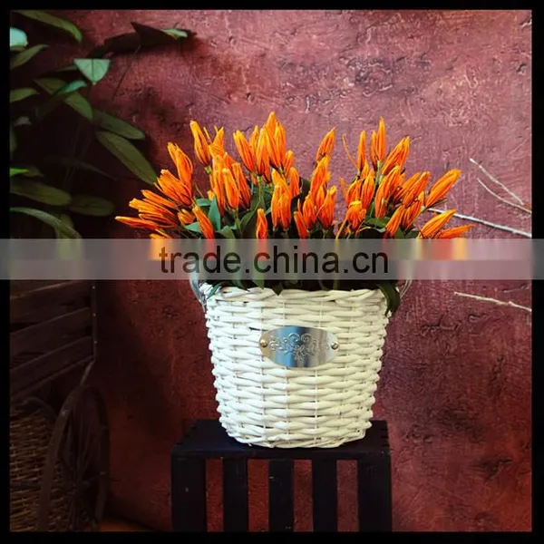 Willow Basket With Metal Handles photo-4