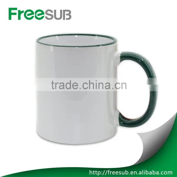 Rim and Handle Color Ceramic 11oz Sublimation Mug, Mug for Heat Press photo-5