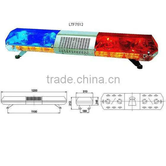 Factory Price Halogen Rotating Emergency Warning Light Bar LTF7512 photo-2