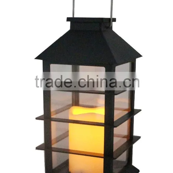 Made in China Wholesale Cheap Led Light Plastic Solar Lantern With Metal Handle for Outdoor Decoration photo-5