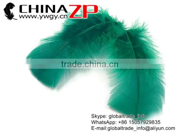 CHINAZP Good Looking Plumage Wholesale Dyed Kelly Green Turkey T-Base Body Feathers for Sale photo-3