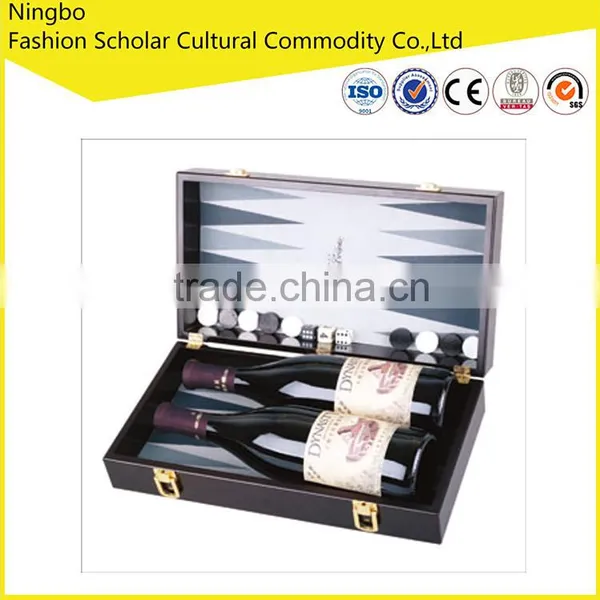 wooden wine gift backgammon wine box