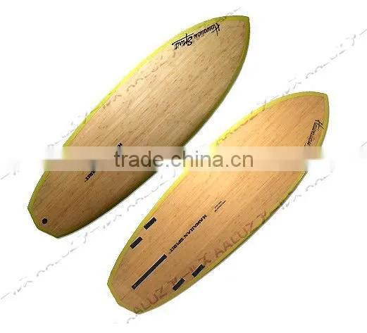 Bamboo Veneer Fiber Glass Surfboard
