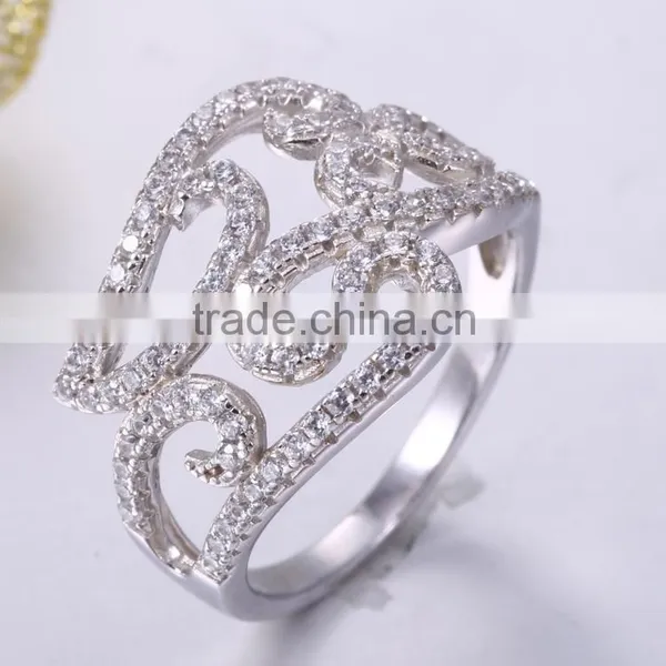 Silver Fashion Ring 925 Silver Ring Solid Silver X Knuckle Ring photo-2