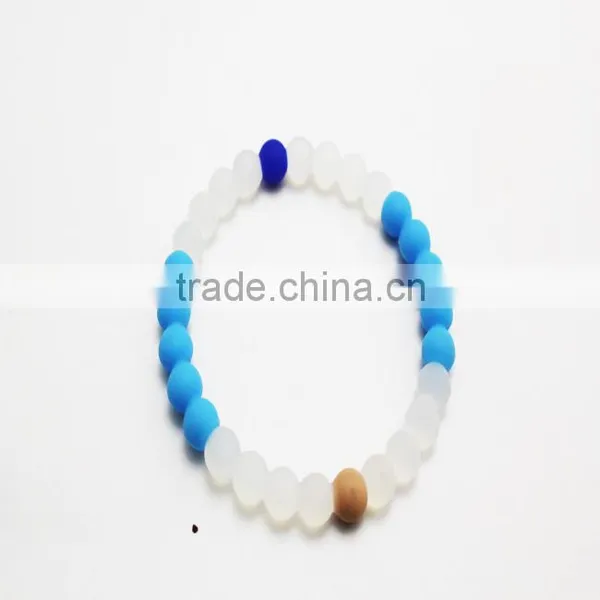 Silicone Beads Bracelets Fashion Wristbands photo-3