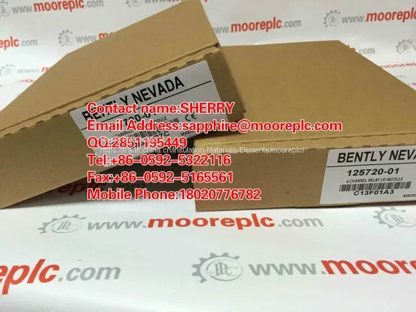 125720-01	BENTLY NEVADA Manufactured by BENTLY NEVADA RELAY MODULE 4CHANNEL