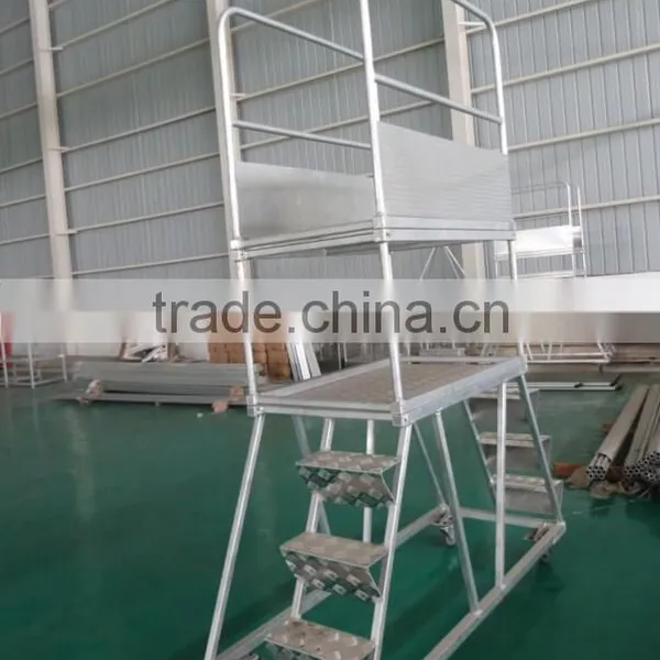Family& Warehouse Use ECO-friendly Aluminum Alloy Mobile Platform, Aluminum Stairs photo-3