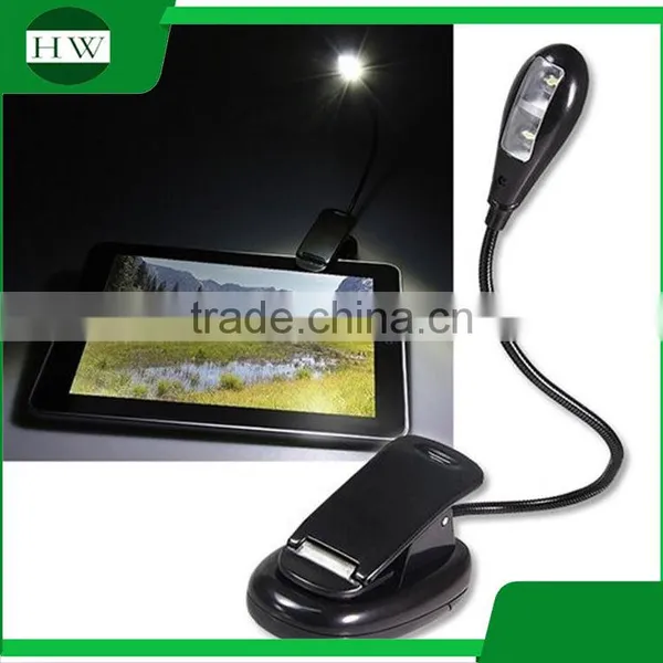 Plastic Portable Battery Charge Target Adjustable Foldable Collapsible Folding Led Clamp Clip Work Reading Book Light Lamp photo-3