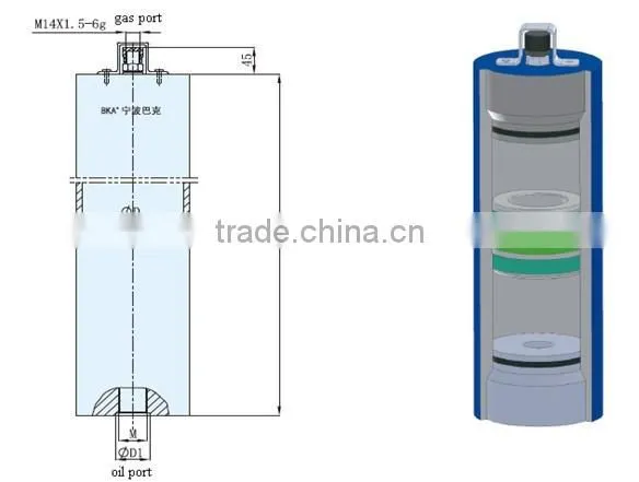 Large Capacity Hxq Series Piston Accumulator photo-3