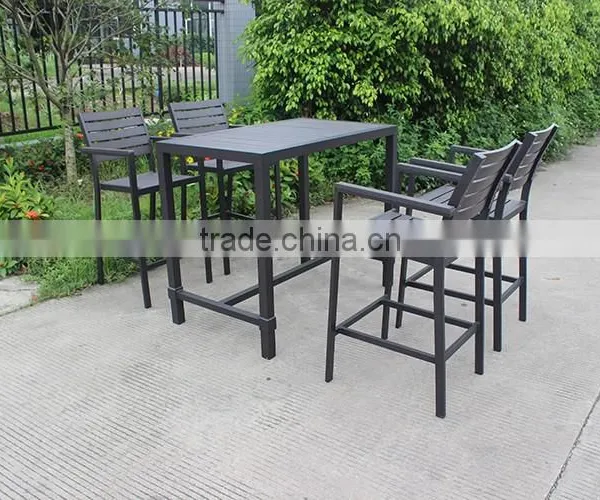 Bar Furntiure Plastic-wood High Table And Chair photo-2