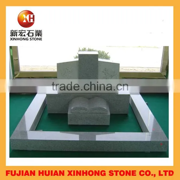 Europe Style Black Heart Shape Cemetery Headstone photo-2