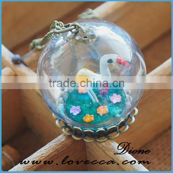 Fancy Landscape Miniature Model Flower Inside Glass Dome Miniature photo-5