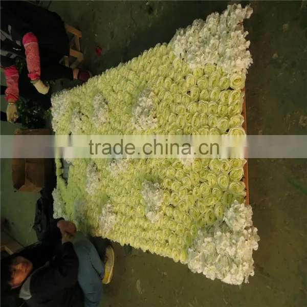 SJ0060035 2017 Hot Sale Silk Flower Wall for Weeding Decoration photo-2