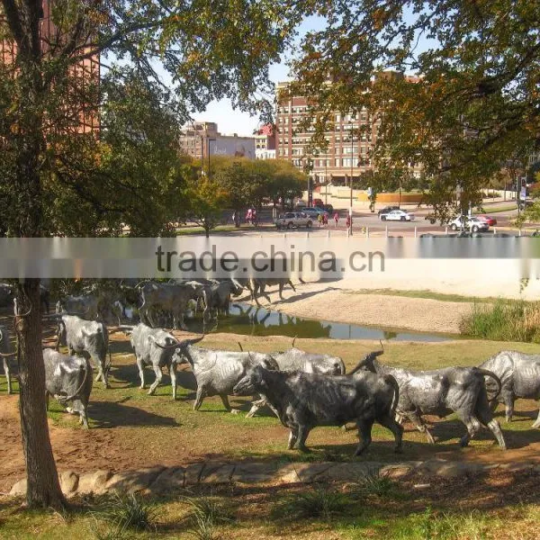2015 Hot Sale Garden Decor Bronze Longhorn Steer Sculpture photo-5