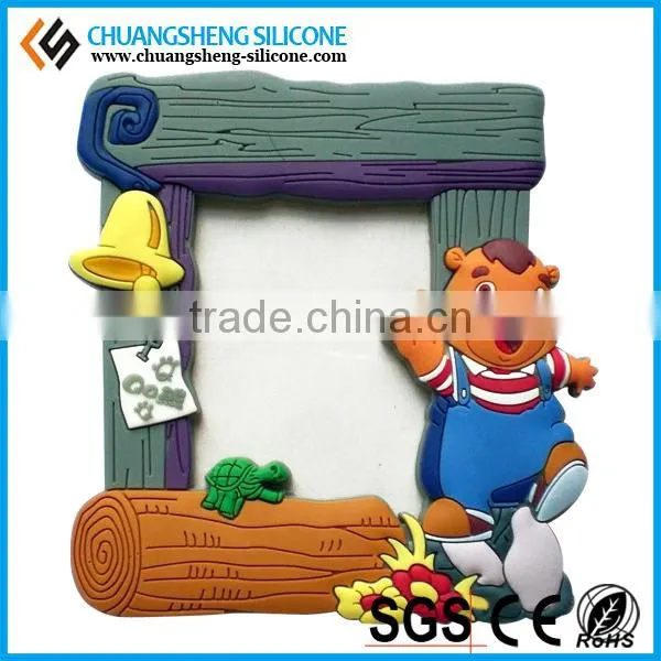 2016 Most Popular Colorful Silicone Picture Frames, PVC Photo Frame, Lovely Wooden Frame photo-5